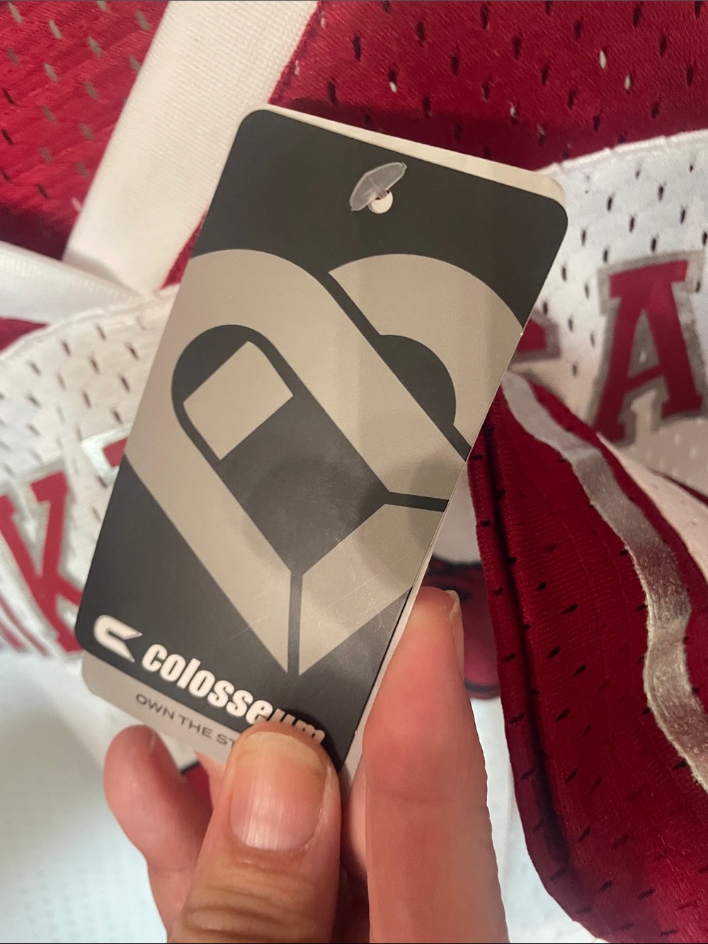 Colosseum Arkansas women’s Red and White Mesh Jersey - Picture 2 of 4